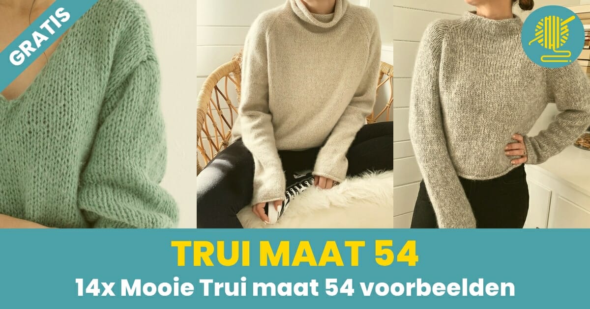 Download Gratis breien trui maat 54 met Uitleg