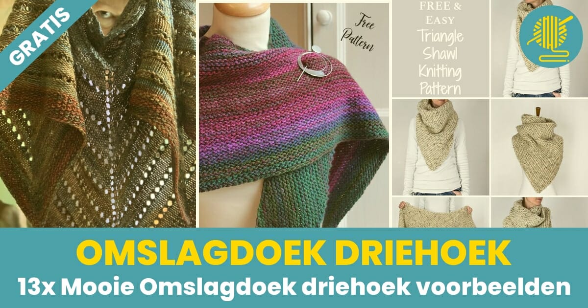 Gratis PDF breien omslagdoek driehoek Download met Uitleg