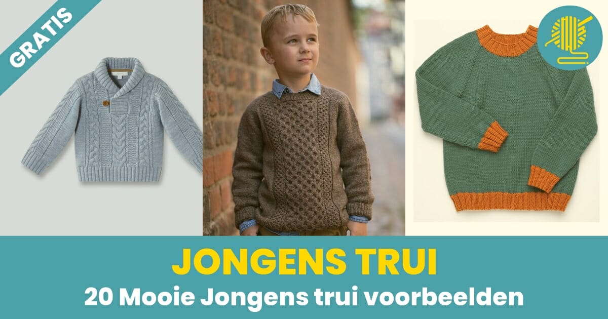 breien jongens trui met Uitleg