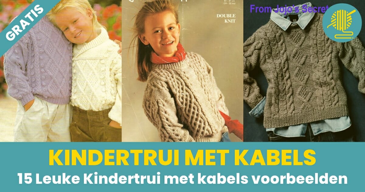 breien kindertrui met kabels met Uitleg